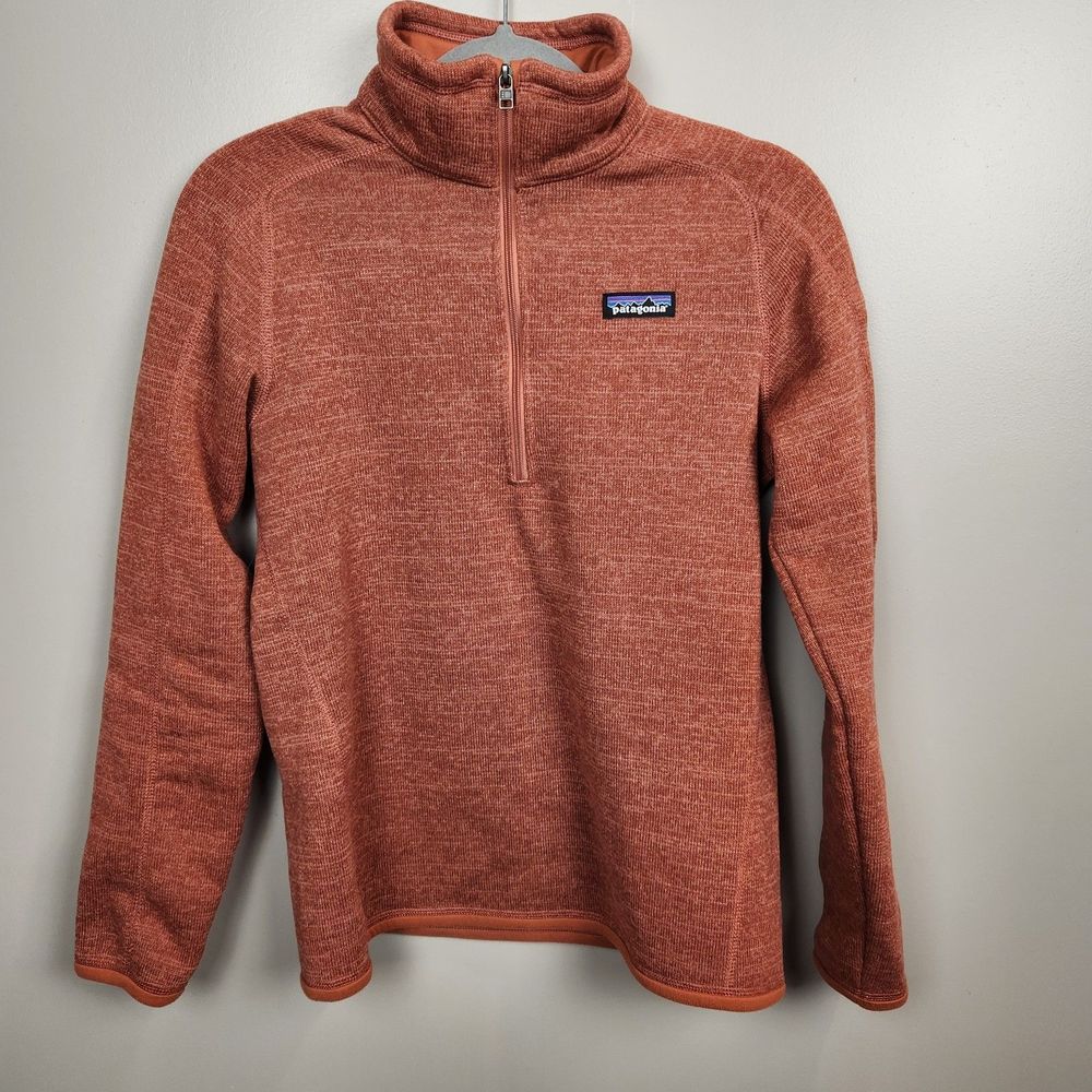 Patagonia Better Sweater 1/4 Zip Fleece Women's Size M Pimento Red
